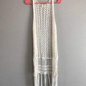 Knit cardigan vest